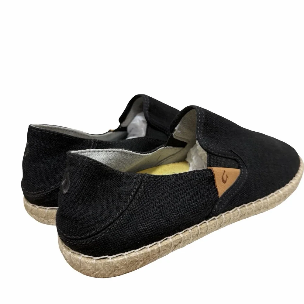 Olukai Womens Kaulu Paa Kapa Slip On Shoes US 8.5 Black Convertible‎ Espadrilles